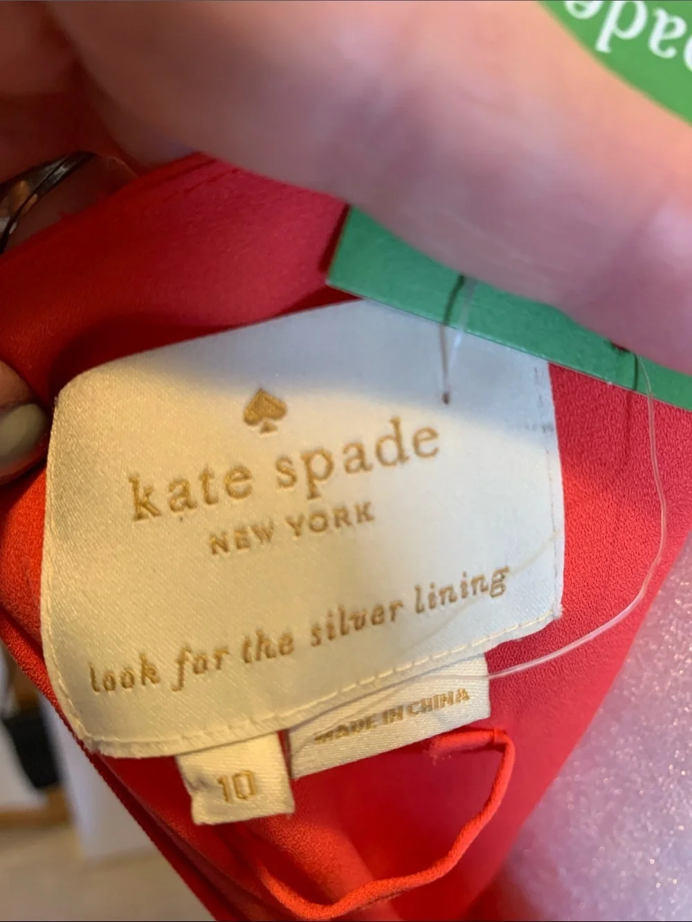 NWT Kate Spade Clipped Chiffon Dress in Paprika(653). Midi Dress with Tie Waist.